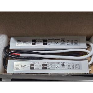 Lot of 2 EmitEver 24V 36W LED Power Supply IP67 Waterproof Driver VUO-036-024A1